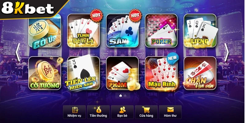 Game bài giải trí mang đến nhiều sự lựa chọn phong phú